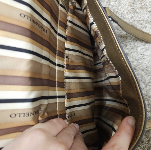 Tignanello Bronze Gold Large Shoulder Bag - Picture 8 of 14